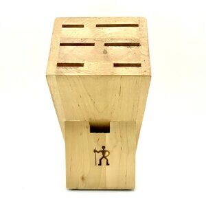 J A Henckels International 6 Slot Birch Wood Wooden Knife Block Counter Storage